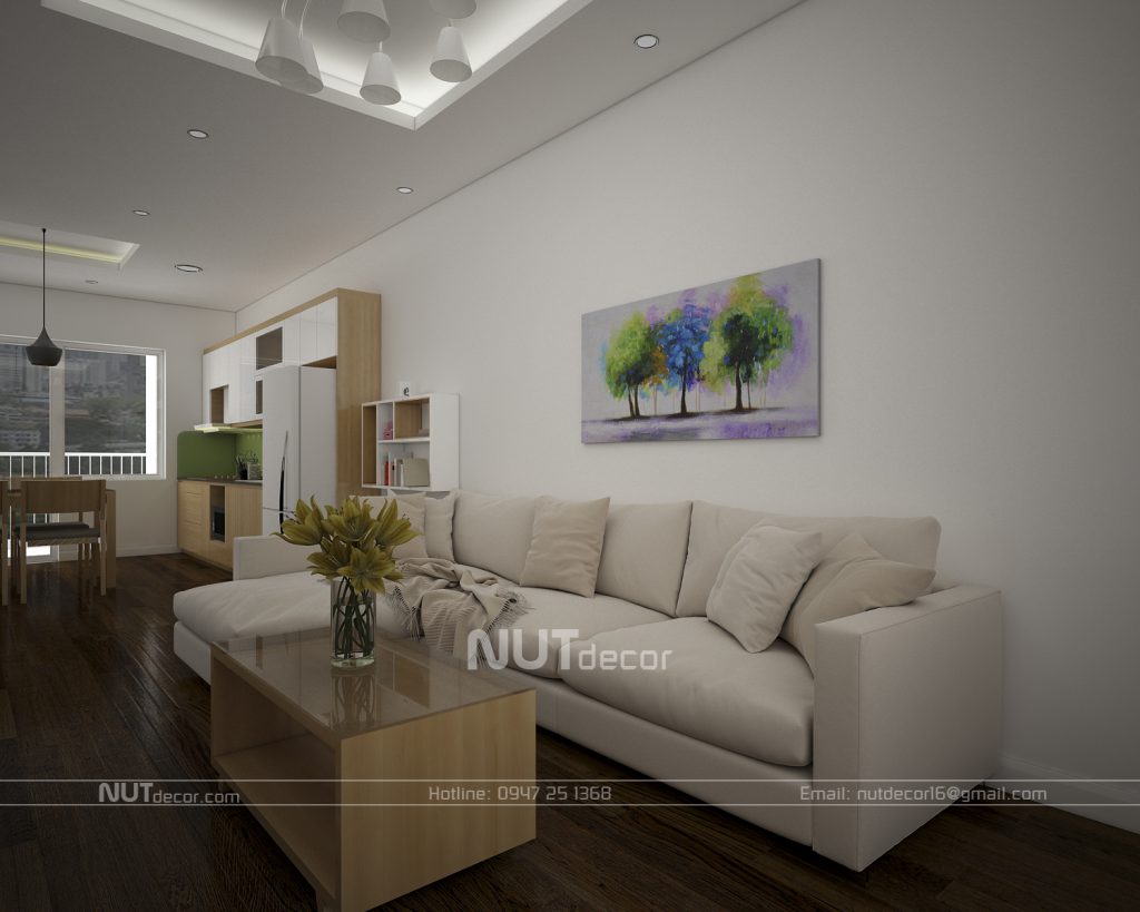thiết kế nội thất căn hộ hh3 linh đàm