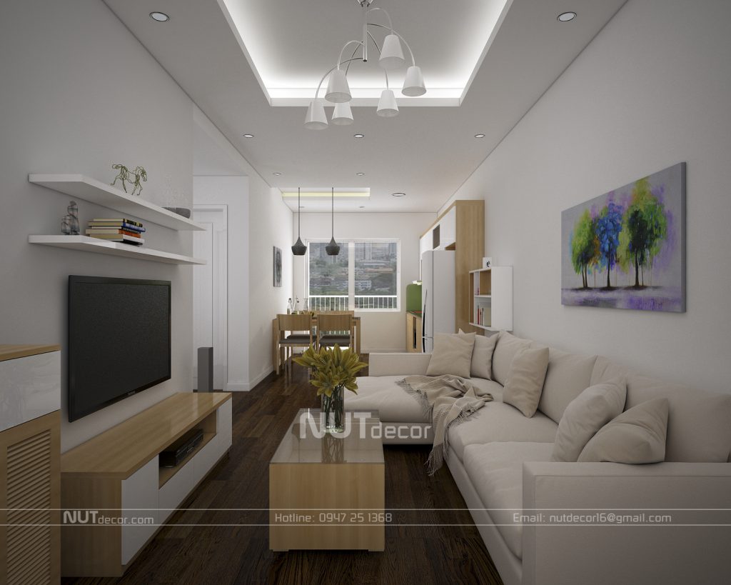 thiết kế nội thất căn hộ hh3 linh đàm