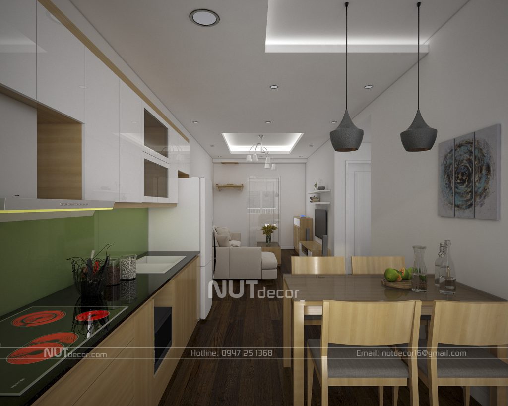 thiết kế nội thất căn hộ hh3 linh đàm