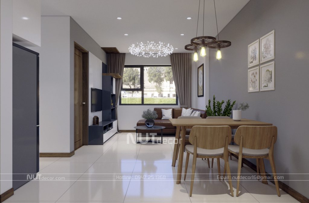 thiết kế nội thất căn hộ xuân mai complex