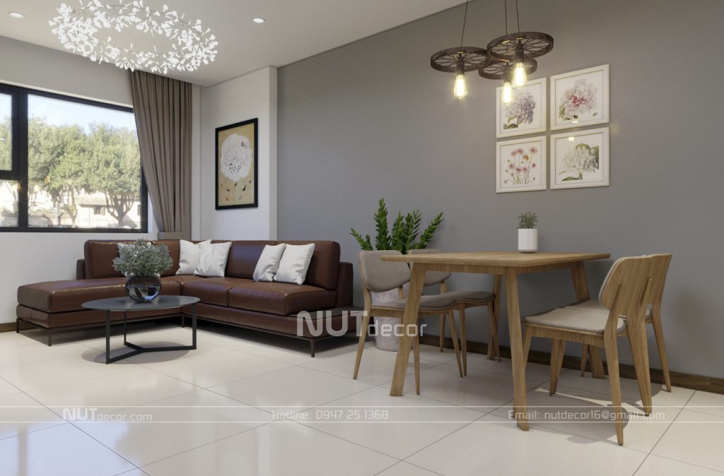 thiết kế nội thất căn hộ xuân mai complex