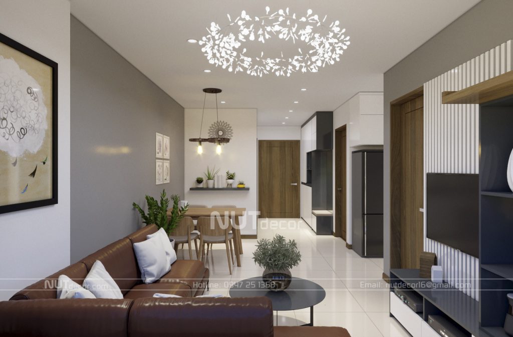 thiết kế nội thất căn hộ xuân mai complex