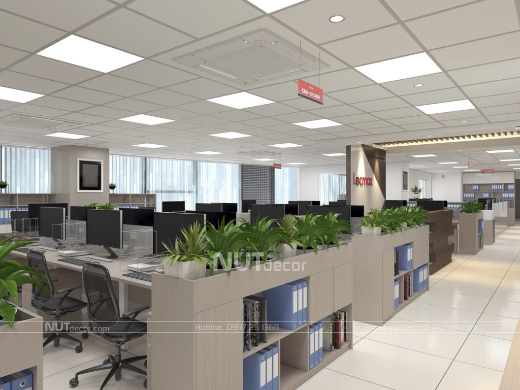 thiết kế nội thất văn phòng lecmax