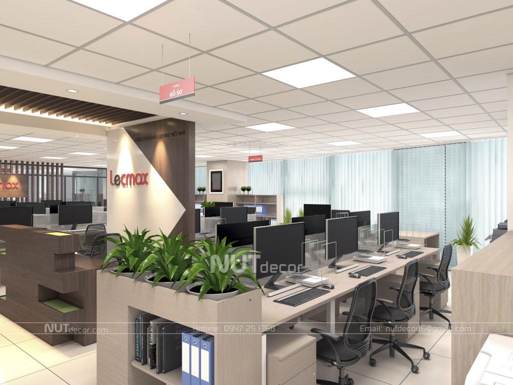 thiết kế nội thất văn phòng lecmax