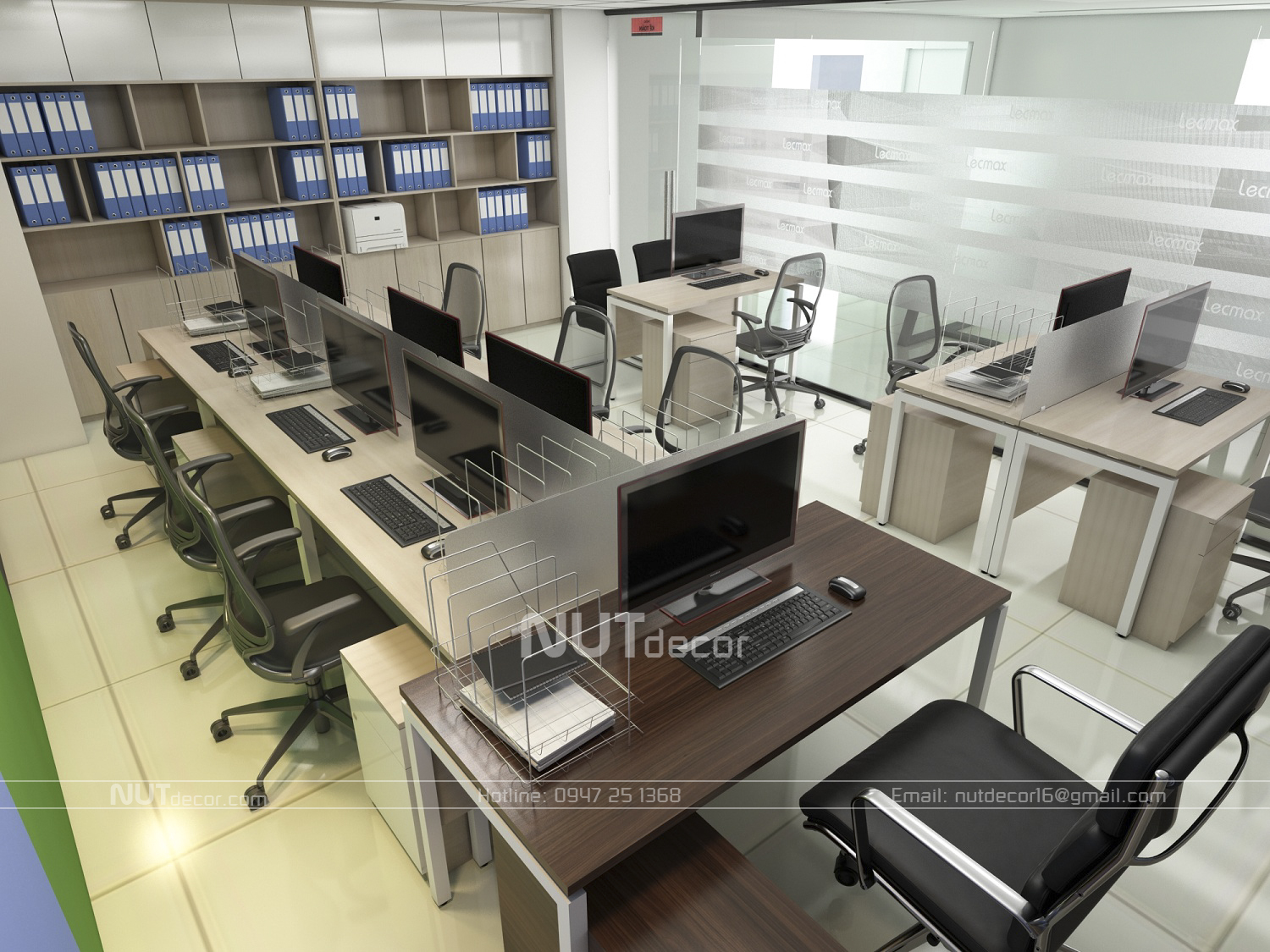 Thiết kế nội thất văn phòng Lecmax Việt Nam